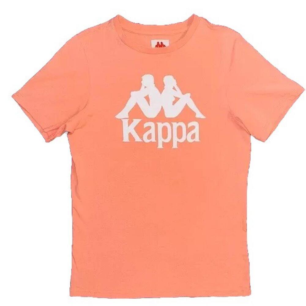 Kappa Tee Short Sleeve in Coral with White Lettering Mens XS (extra small)